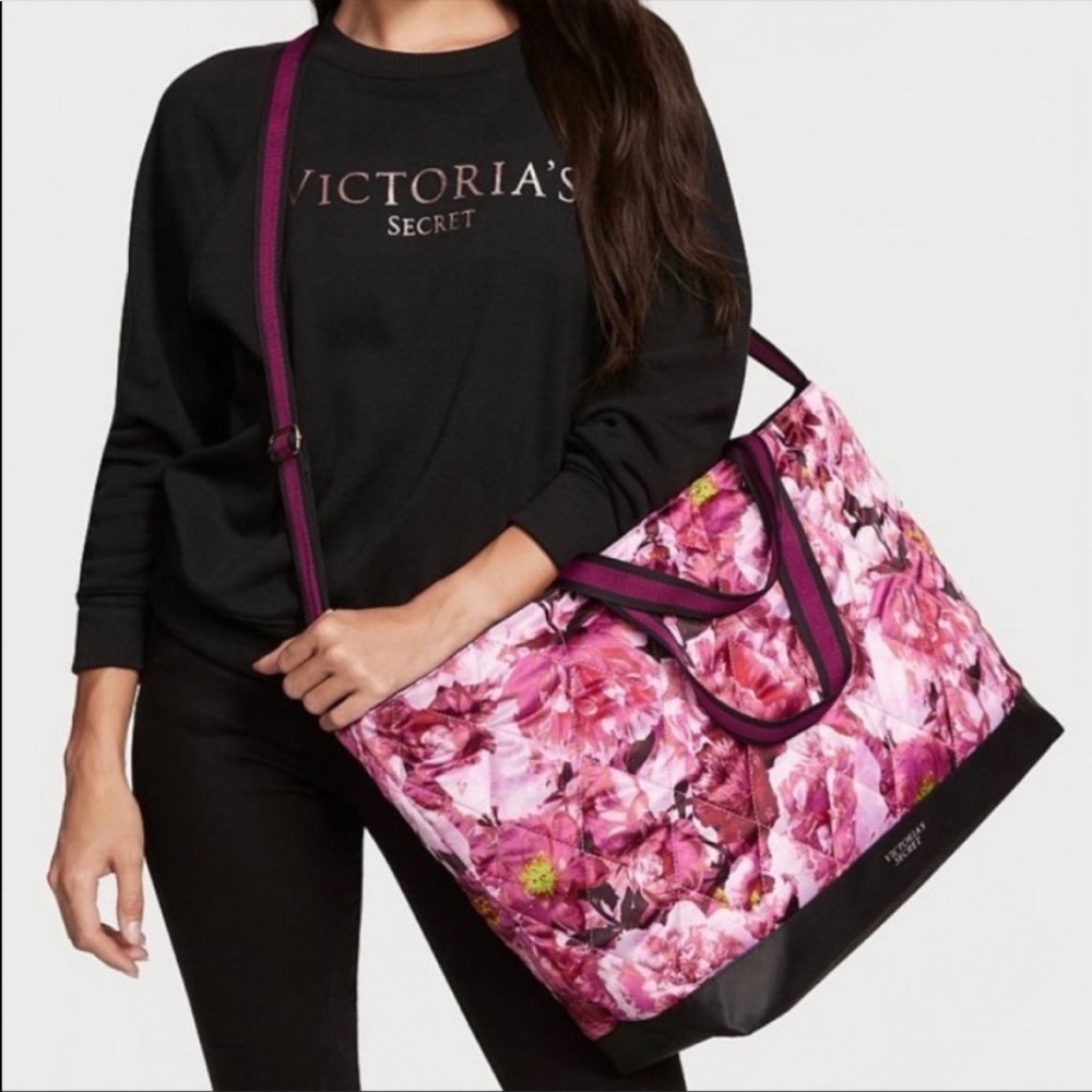 NWT Victoria’s Secret Quilted Floral Overnight or Tote Bag